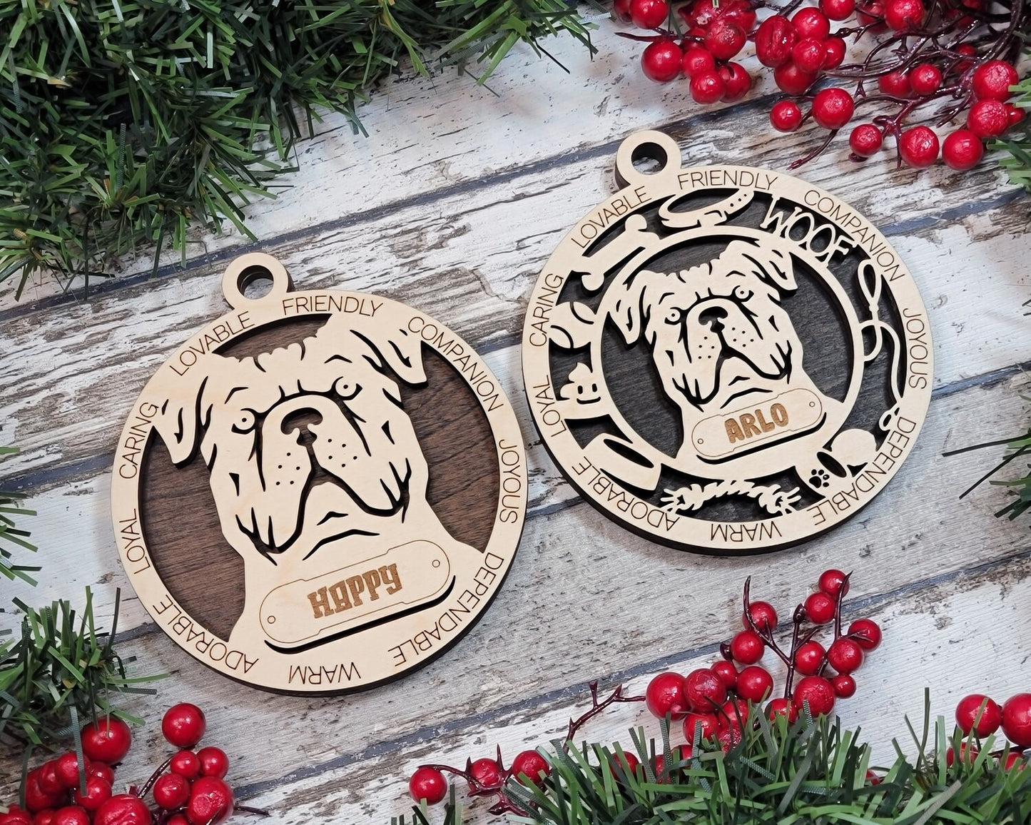 Custom Adorable Dog Ornament
