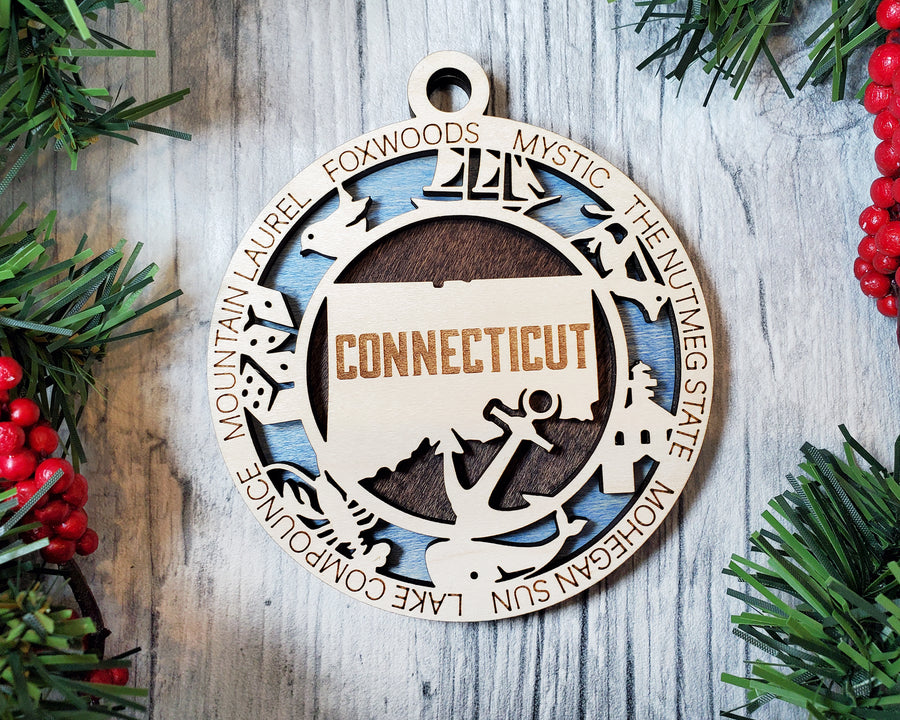 Connecticut Unique State Ornament