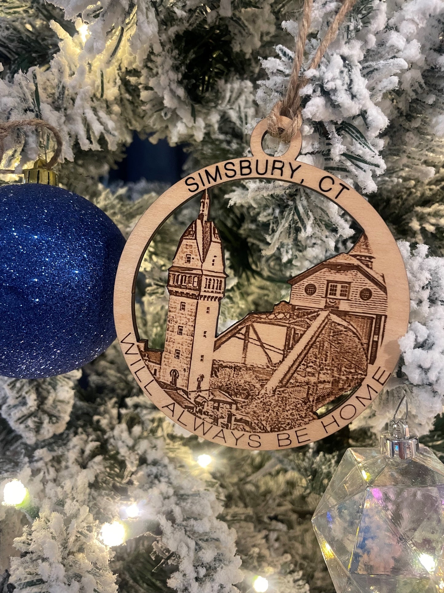 Simsbury, CT Always Home Ornament