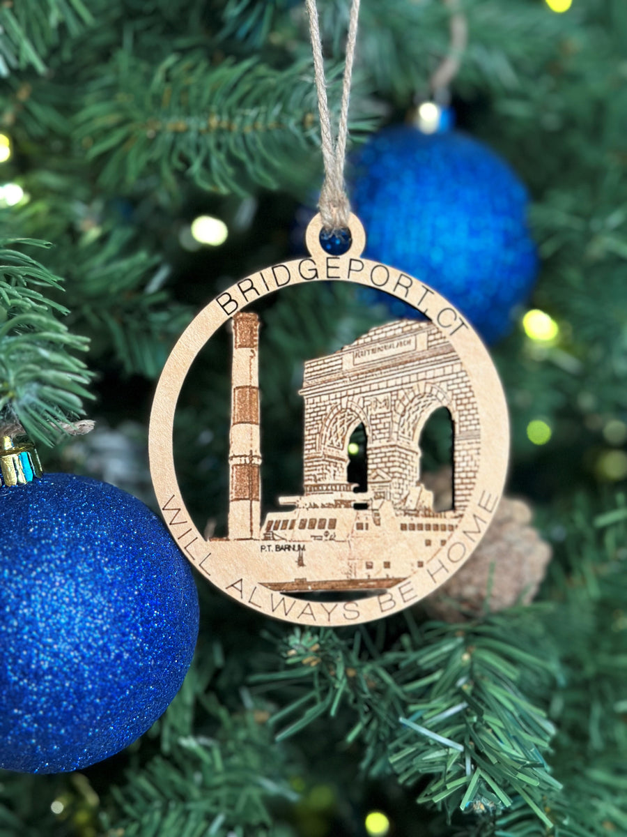 Bridgeport, CT Always Home Wood Ornament